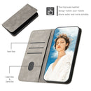 For Samsung Galaxy A03 164mm Skin Feel Magnetic S-type Leather Phone Case(Grey)