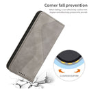For Samsung Galaxy A03 164mm Skin Feel Magnetic S-type Leather Phone Case(Grey)