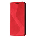 For Samsung Galaxy A03 164mm Skin Feel Magnetic S-type Leather Phone Case(Red)