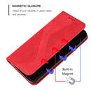 For Samsung Galaxy A03 164mm Skin Feel Magnetic S-type Leather Phone Case(Red)