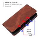 For Samsung Galaxy A03 164mm Skin Feel Magnetic S-type Leather Phone Case(Brown)