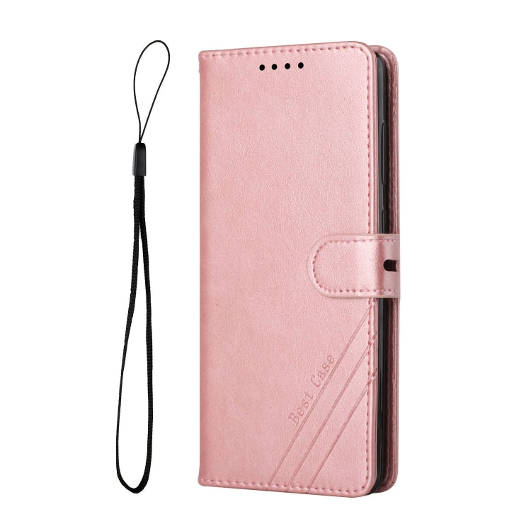 For Samsung Galaxy A03 164mm Version Cow Texture Leather Phone Case(Rose Gold)