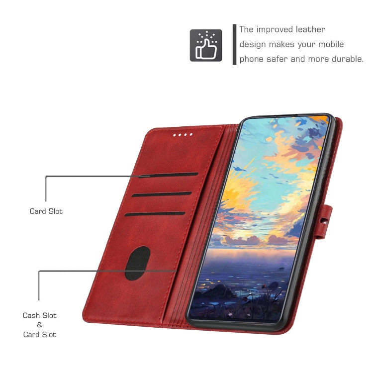 For Samsung Galaxy A03 164mm Version Cow Texture Leather Phone Case(Red)