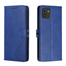 For Samsung Galaxy A03 164mm Version Cow Texture Leather Phone Case(Blue)