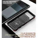 For Samsung Galaxy Z Flip3 5G Ring Holder Non-slip Armor Phone Case(Blue)