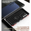 For Samsung Galaxy S21 FE 5G Ring Holder Non-slip Armor Phone Case(Red)