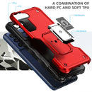 For Samsung Galaxy S21 FE 5G Ring Holder Non-slip Armor Phone Case(Black)