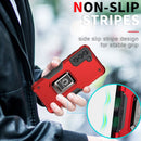 For Samsung Galaxy S21 FE 5G Ring Holder Non-slip Armor Phone Case(Black)
