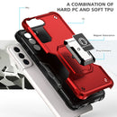 For Samsung Galaxy S21 5G Ring Holder Non-slip Armor Phone Case(Pink)