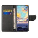 For Samsung Galaxy A13 4G Colored Drawing Leather Phone Case(Black Background Safflower)