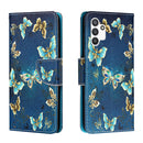 For Samsung Galaxy A13 4G Colored Drawing Leather Phone Case(Jewelry Butterfly)