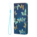 For Samsung Galaxy A13 4G Colored Drawing Leather Phone Case(Jewelry Butterfly)