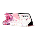 For Samsung Galaxy A13 4G Colored Drawing Leather Phone Case(Pink Heart)