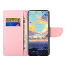 For Samsung Galaxy A13 4G Colored Drawing Leather Phone Case(Pink Heart)