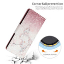 For Samsung Galaxy A13 4G Colored Drawing Leather Phone Case(Pink Marble)