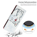 For Samsung Galaxy A13 4G Colored Drawing Leather Phone Case(Red Mouth Cat)