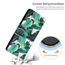 For Samsung Galaxy A53 5G Colored Drawing Leather Phone Case(Banana Leaf)
