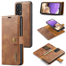 For Samsung Galaxy A33 5G DG.MING Crazy Horse Texture Detachable Magnetic Leather Phone Case(Brown)