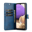 For Samsung Galaxy A33 5G DG.MING Crazy Horse Texture Detachable Magnetic Leather Phone Case(Blue)