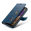 For Samsung Galaxy A33 5G DG.MING Crazy Horse Texture Detachable Magnetic Leather Phone Case(Blue)