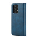 For Samsung Galaxy A53 5G DG.MING Crazy Horse Texture Detachable Magnetic Leather Phone Case(Blue)