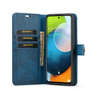 For Samsung Galaxy A53 5G DG.MING Crazy Horse Texture Detachable Magnetic Leather Phone Case(Blue)