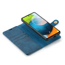 For Samsung Galaxy A53 5G DG.MING Crazy Horse Texture Detachable Magnetic Leather Phone Case(Blue)