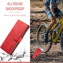 For Huawei P50 DG.MING Retro Oil Side Horizontal Flip Leather Case with Holder & Card Slots & Wallet(Red)