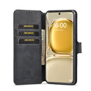 For Huawei P50 DG.MING Retro Oil Side Horizontal Flip Leather Case with Holder & Card Slots & Wallet(Black)