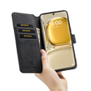 For Huawei P50 DG.MING Retro Oil Side Horizontal Flip Leather Case with Holder & Card Slots & Wallet(Black)