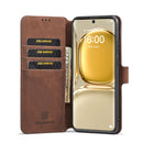For Huawei P50 Pro DG.MING Retro Oil Side Horizontal Flip Leather Case with Holder & Card Slots & Wallet(Coffee)