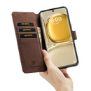 For Huawei P50 Pro DG.MING Retro Oil Side Horizontal Flip Leather Case with Holder & Card Slots & Wallet(Coffee)