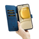 For Huawei P50 Pro DG.MING Retro Oil Side Horizontal Flip Leather Case with Holder & Card Slots & Wallet(Blue)
