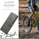 For Huawei P50 Pro DG.MING Retro Oil Side Horizontal Flip Leather Case with Holder & Card Slots & Wallet(Grey)