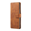 For Huawei P50 Pro DG.MING Retro Oil Side Horizontal Flip Leather Case with Holder & Card Slots & Wallet(Brown)
