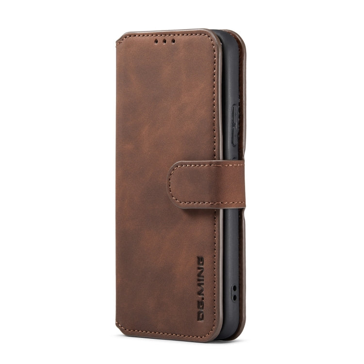 For Samsung Galaxy A53 5G DG.MING Retro Oil Side Horizontal Flip Leather Case with Holder & Card Slots & Wallet(Coffee)