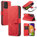 For Samsung Galaxy A53 5G DG.MING Retro Oil Side Horizontal Flip Leather Case with Holder & Card Slots & Wallet(Red)