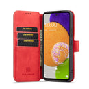 For Samsung Galaxy A53 5G DG.MING Retro Oil Side Horizontal Flip Leather Case with Holder & Card Slots & Wallet(Red)