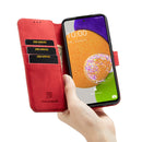 For Samsung Galaxy A53 5G DG.MING Retro Oil Side Horizontal Flip Leather Case with Holder & Card Slots & Wallet(Red)