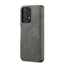 For Samsung Galaxy A53 5G DG.MING Retro Oil Side Horizontal Flip Leather Case with Holder & Card Slots & Wallet(Grey)