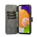 For Samsung Galaxy A53 5G DG.MING Retro Oil Side Horizontal Flip Leather Case with Holder & Card Slots & Wallet(Grey)