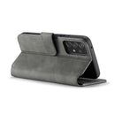 For Samsung Galaxy A53 5G DG.MING Retro Oil Side Horizontal Flip Leather Case with Holder & Card Slots & Wallet(Grey)
