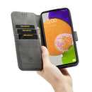 For Samsung Galaxy A53 5G DG.MING Retro Oil Side Horizontal Flip Leather Case with Holder & Card Slots & Wallet(Grey)