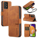 For Samsung Galaxy A53 5G DG.MING Retro Oil Side Horizontal Flip Leather Case with Holder & Card Slots & Wallet(Brown)