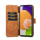 For Samsung Galaxy A53 5G DG.MING Retro Oil Side Horizontal Flip Leather Case with Holder & Card Slots & Wallet(Brown)
