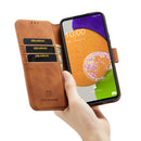For Samsung Galaxy A53 5G DG.MING Retro Oil Side Horizontal Flip Leather Case with Holder & Card Slots & Wallet(Brown)