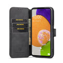 For Samsung Galaxy A53 5G DG.MING Retro Oil Side Horizontal Flip Leather Case with Holder & Card Slots & Wallet(Black)
