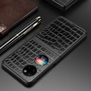 For Huawei P50 Pocket Crocodile Texture PU + PC Shockproof Phone Case(Red)