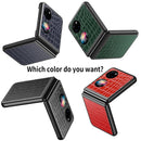 For Huawei P50 Pocket Crocodile Texture PU + PC Shockproof Phone Case(Red)