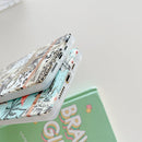 Square Plating Gold Edge Phone Case For iPhone 13 Pro Max(Jungle Zebra)